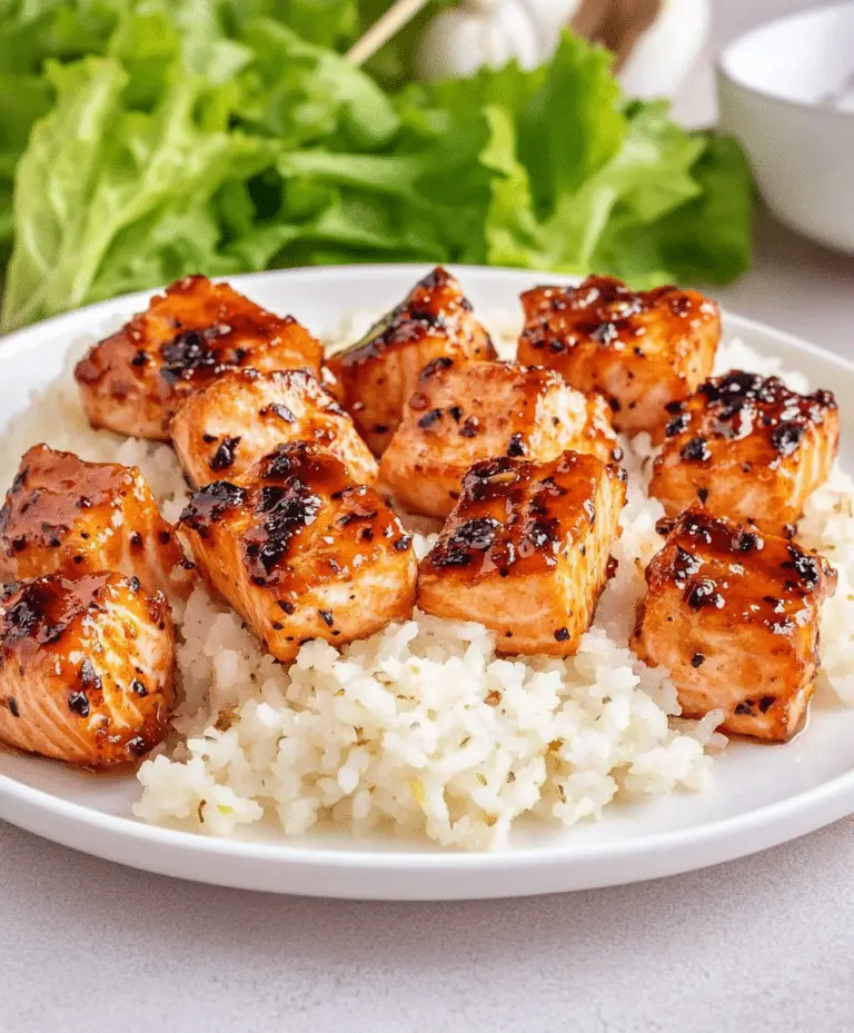 Outhwatering Honey Garlic Salmon Bites Recipe