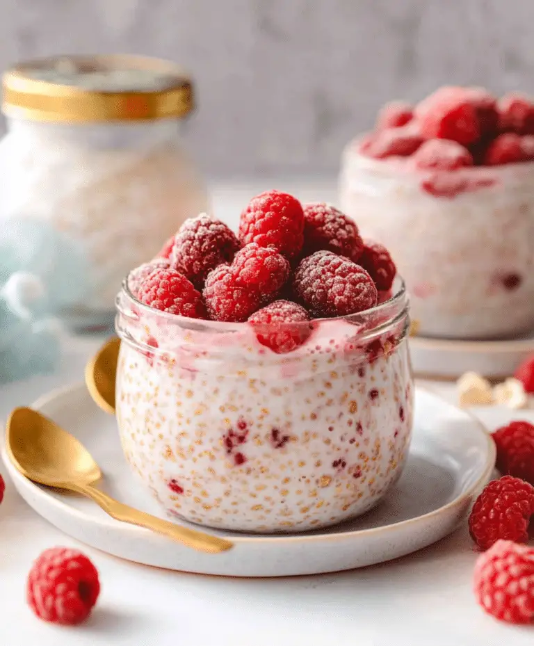 Raspberry Overnight Oats Recipe