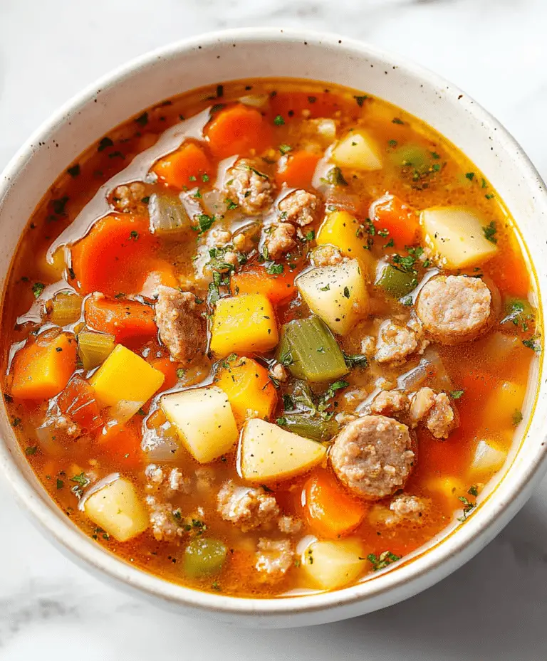 Sausage And Vegetable Soup Recipe