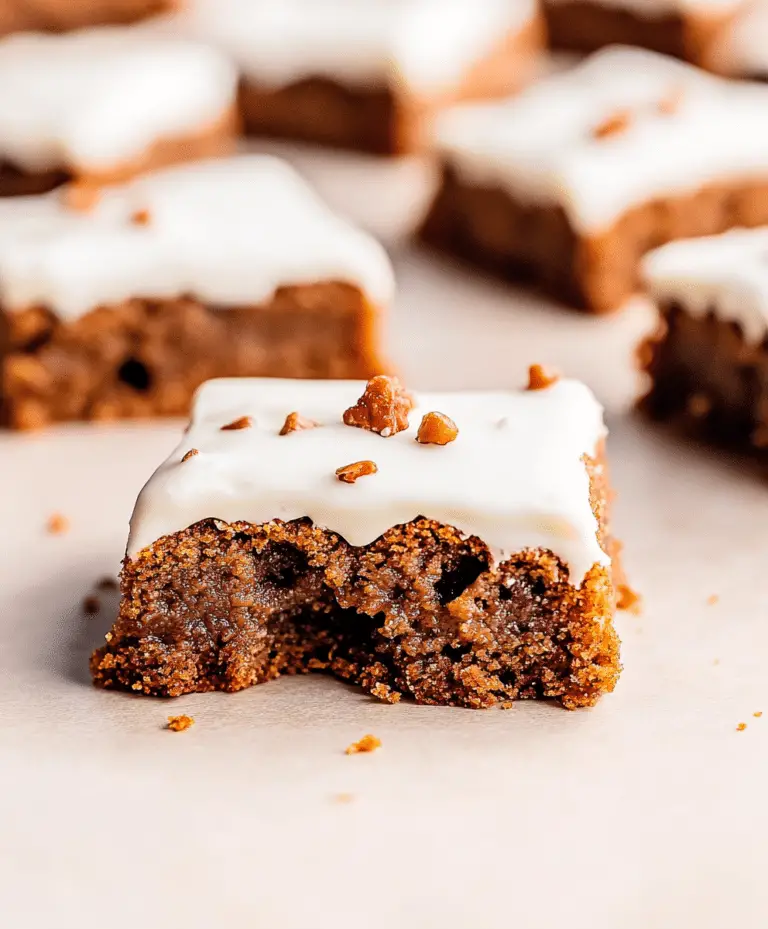 Chewy Gingerbread Bars Recipe
