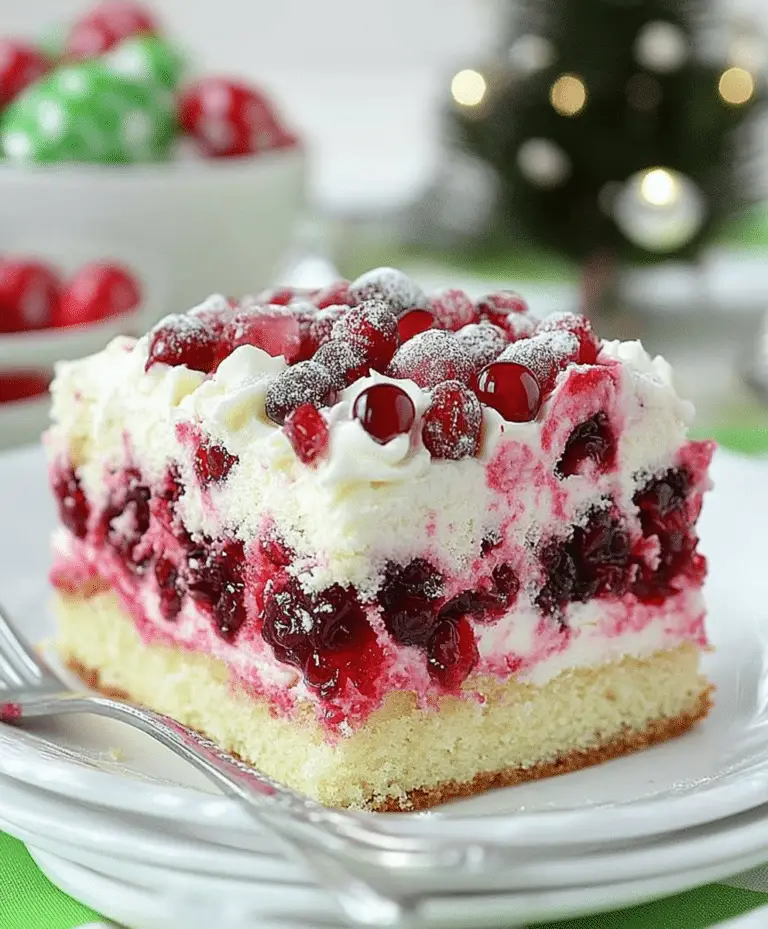 Christmas Cranberry Poke Cake Recipe