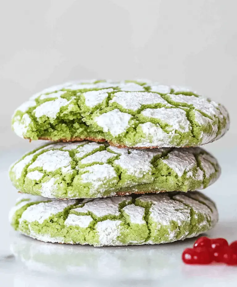 Grinch Crinkle Cookies (vegan) Recipe