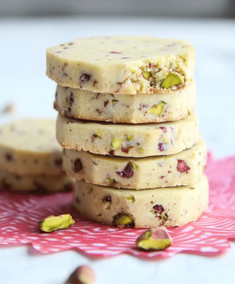 Pistachio Shortbread Cookies Recipe
