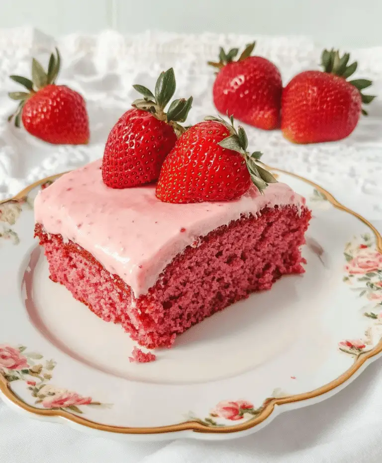 Easy Homemade Fresh Strawberry Sheet Cake Recipe