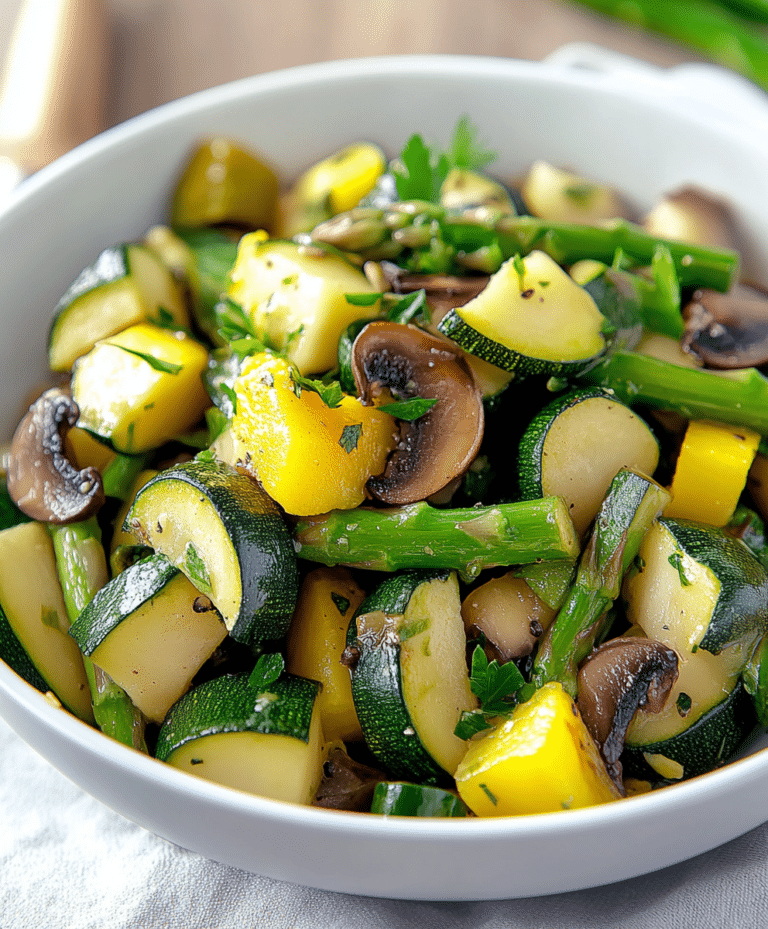 Flavorful Asparagus With Zucchini And Squash Recipe
