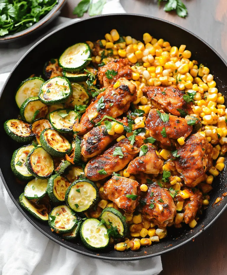 Garlic Butter Chicken With Zucchini And Corn Recipe