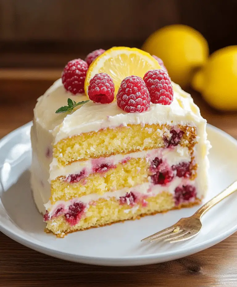 Lemon Raspberry Cake Recipe