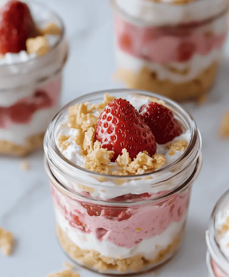 No-bake Strawberry Cheesecake Jars Recipe