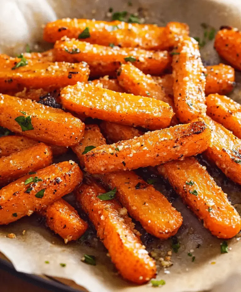Parmesan Garlic Roasted Carrots Recipe