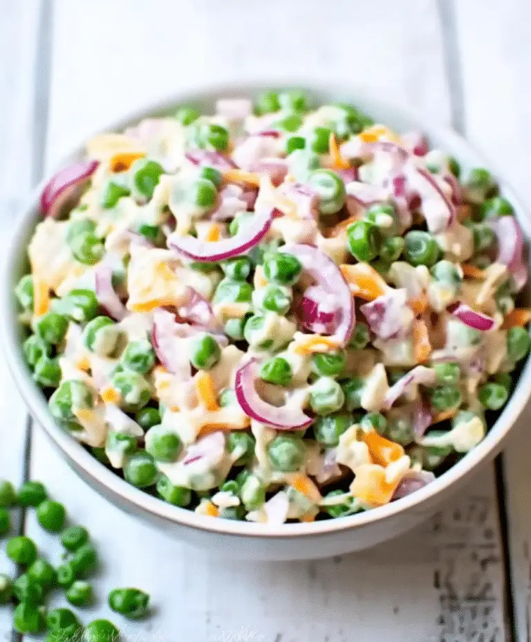 Pea Salad Recipe With Red Onions And Cheese Recipe
