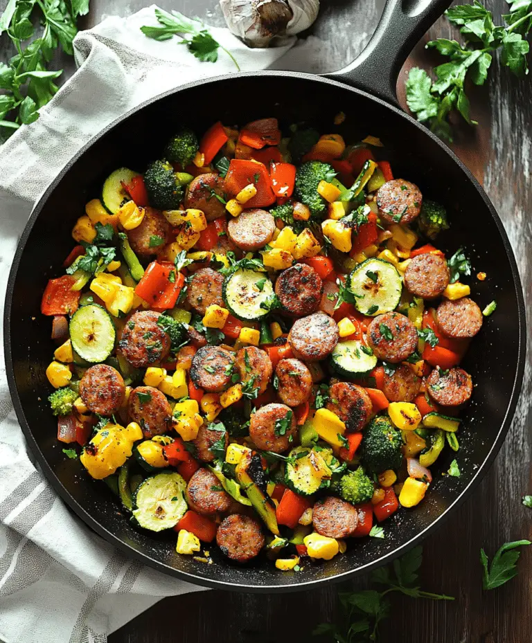 Sausage And Veggies Skillet Recipe