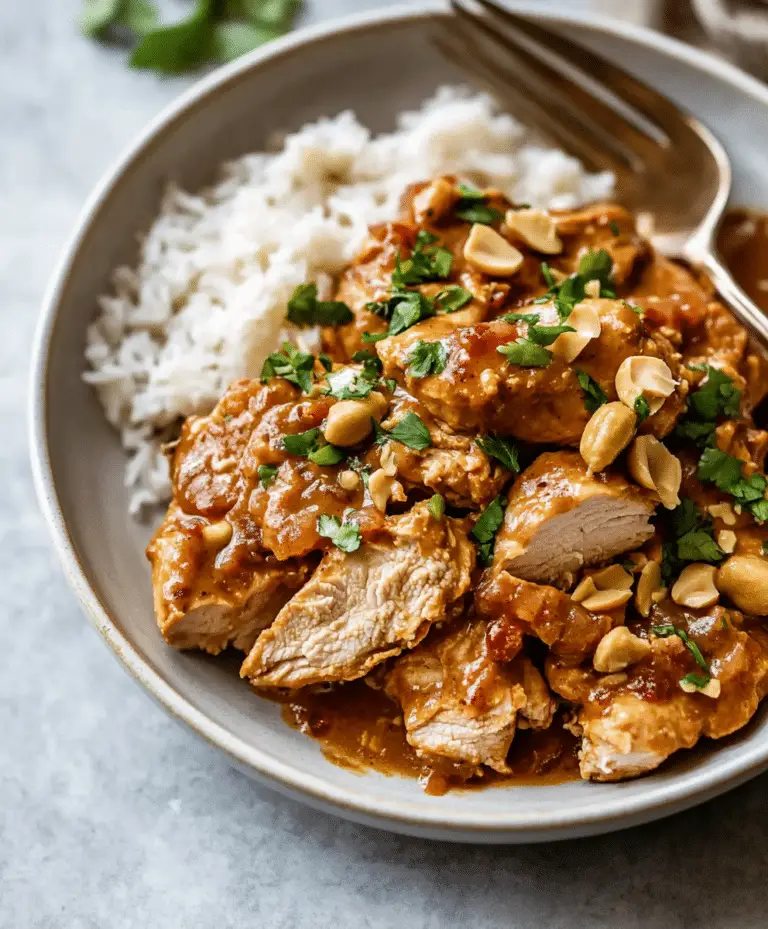 Slow Cooker Peanut Chicken Recipe