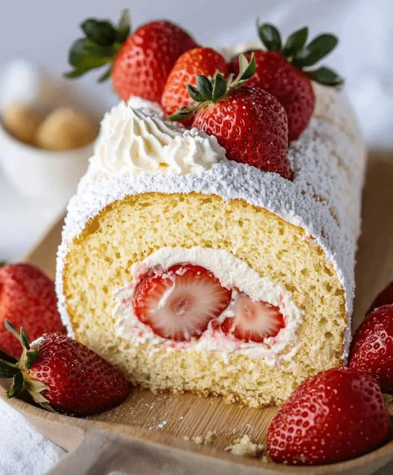 Strawberries And Cream Swiss Roll Recipe