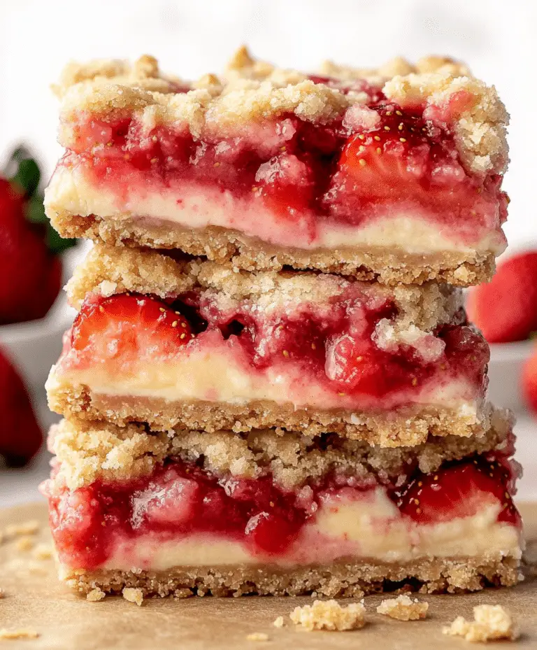 Strawberry Pie Bars Recipe