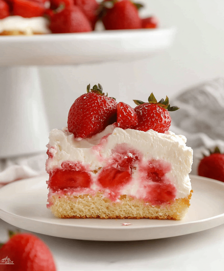 Strawberry Shortcake Sheet Cake Recipe