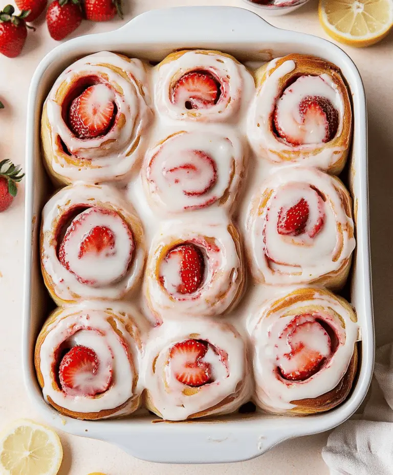 Strawberry Rolls With Lemon Icing Recipe