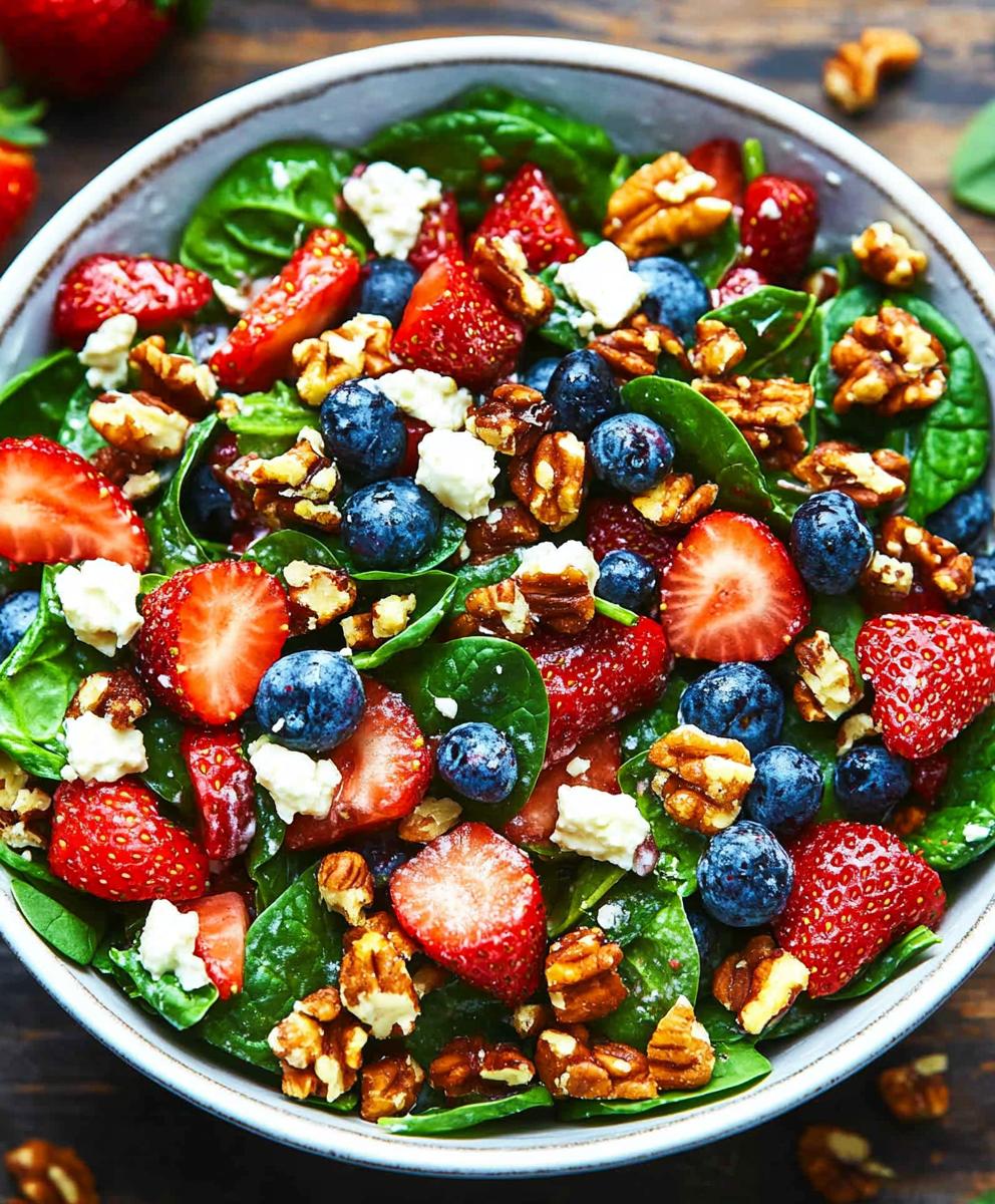 15-minute Strawberry Spinach Salad Recipe
