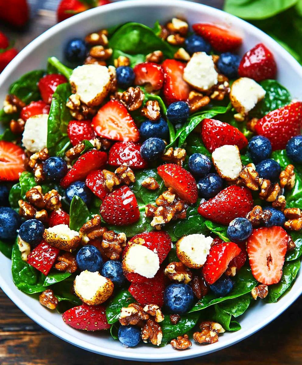 15-minute Strawberry Spinach Salad Recipe