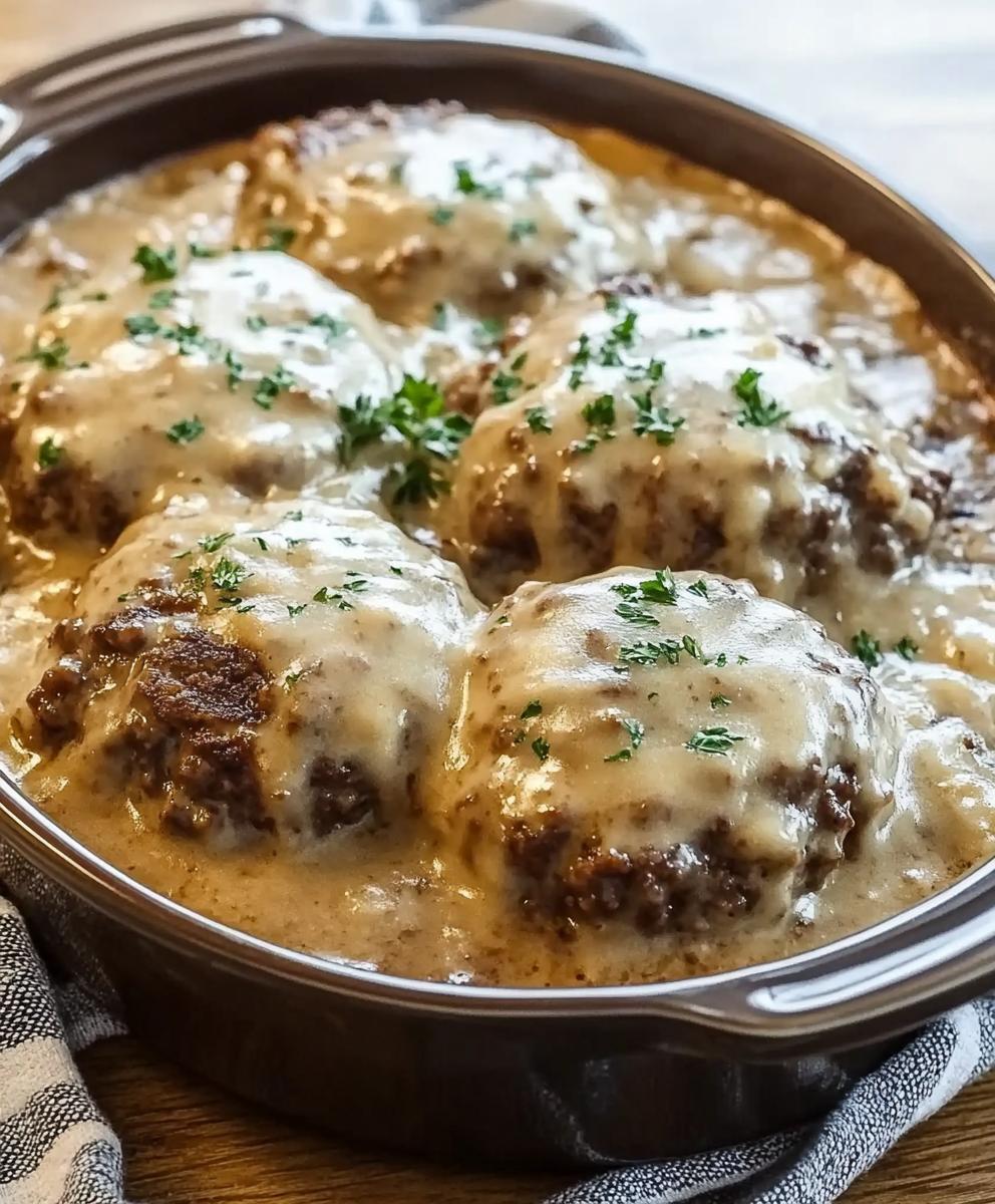 Amish Hamburger Steak Bake Recipe