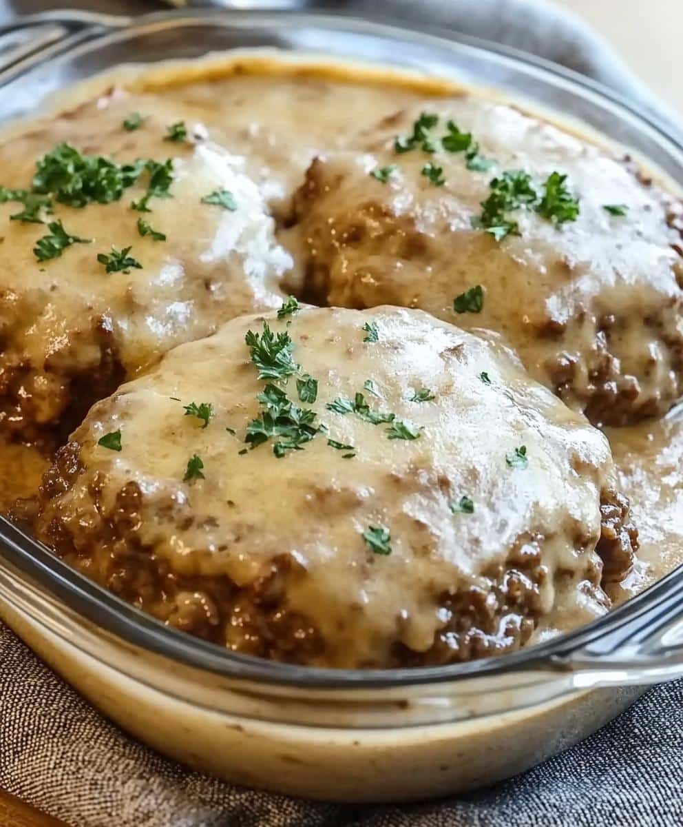 Amish Hamburger Steak Bake Recipe