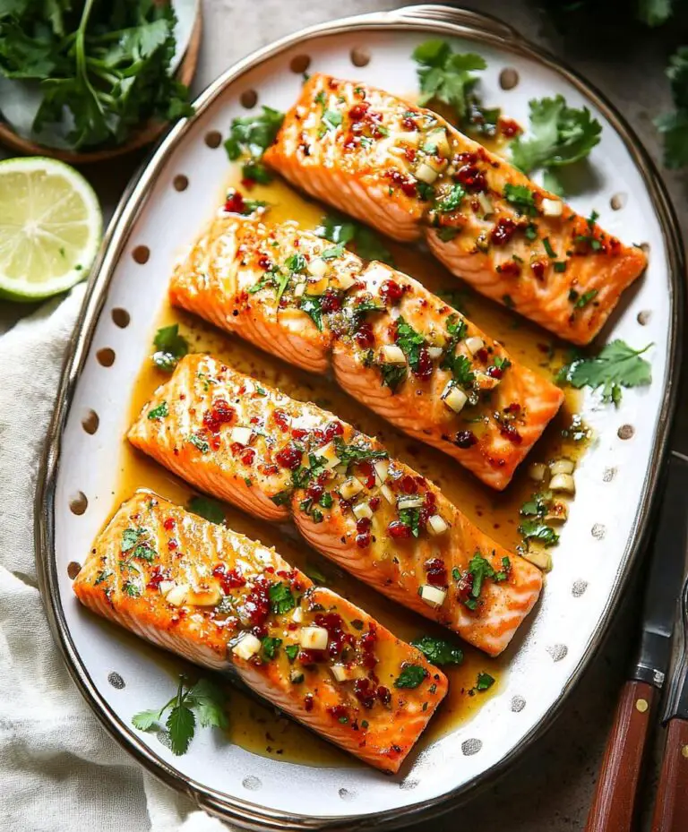 Baked Salmon With Garlic Butter And Honey Glaze Recipe