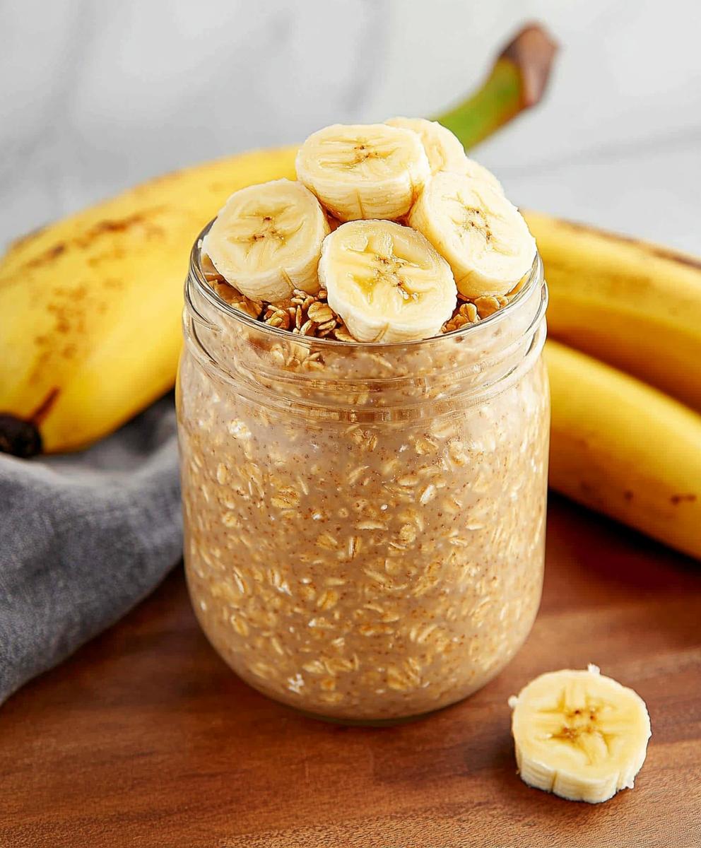 Banana Bread Overnight Oats Recipe