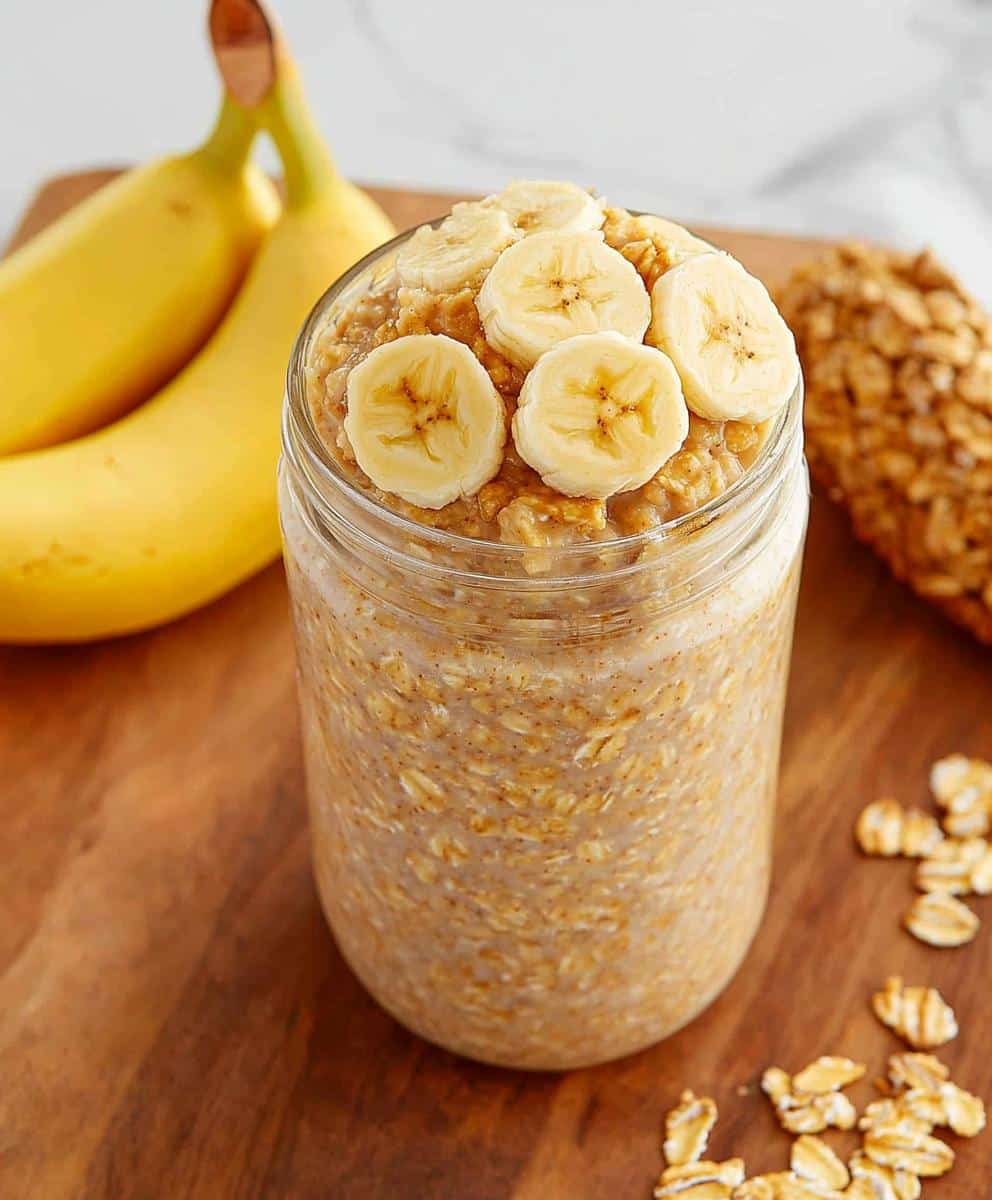 Banana Bread Overnight Oats Recipe