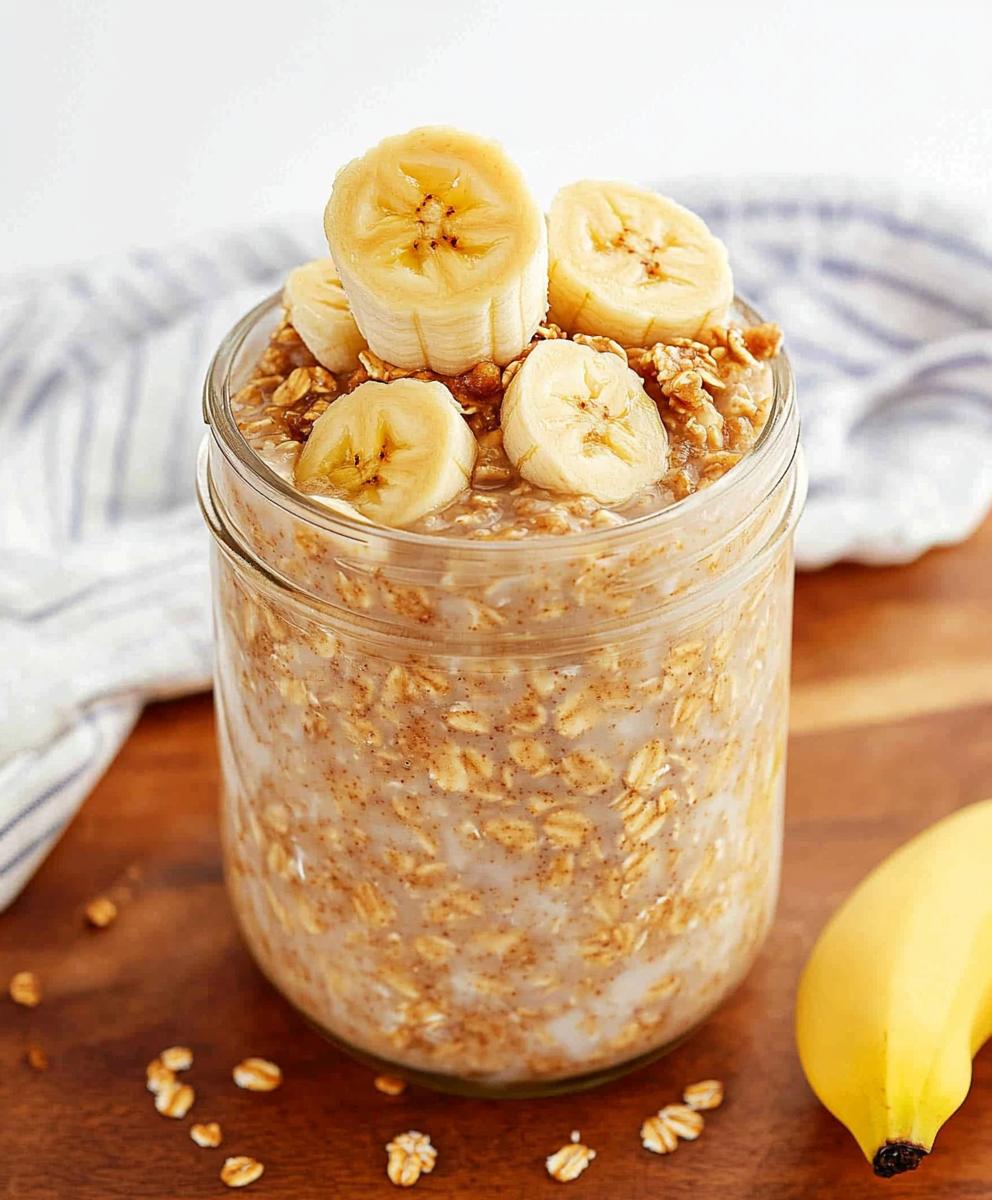 Banana Bread Overnight Oats Recipe
