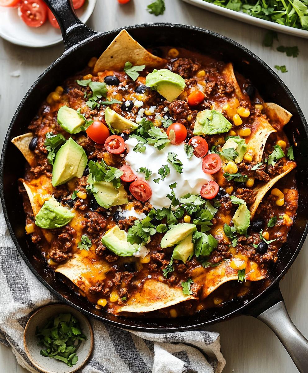 Beef Skillet Enchiladas Recipe