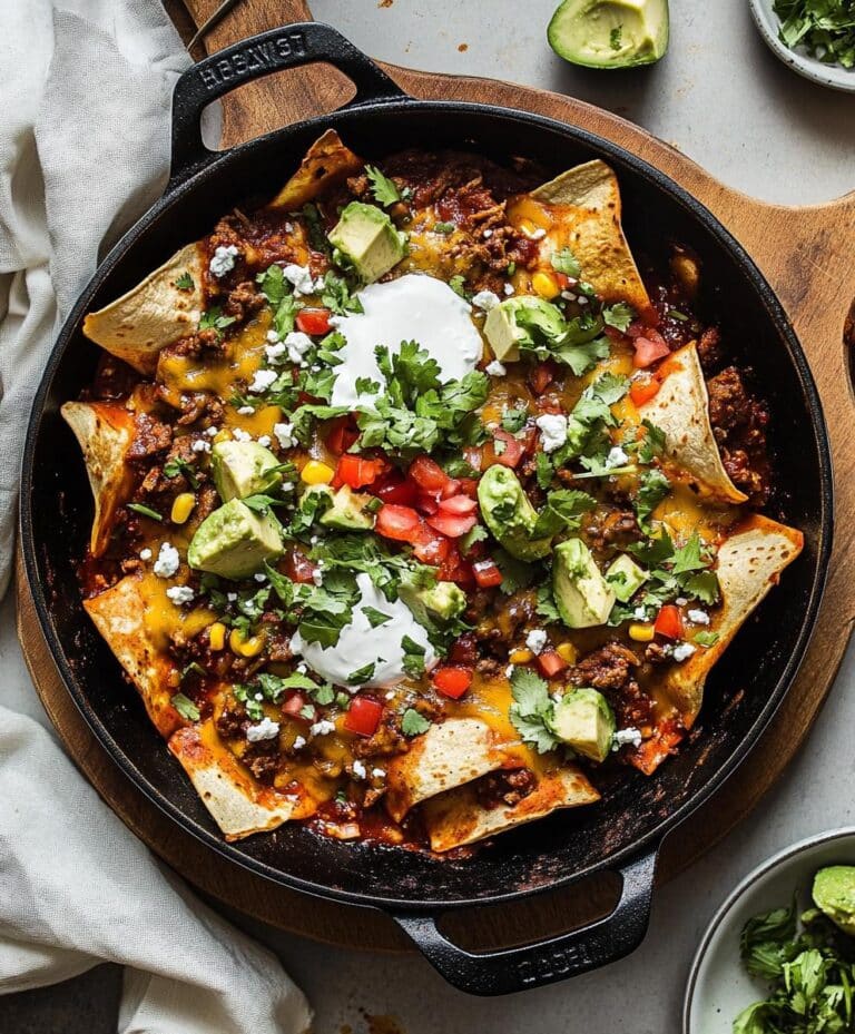 Beef Skillet Enchiladas Recipe