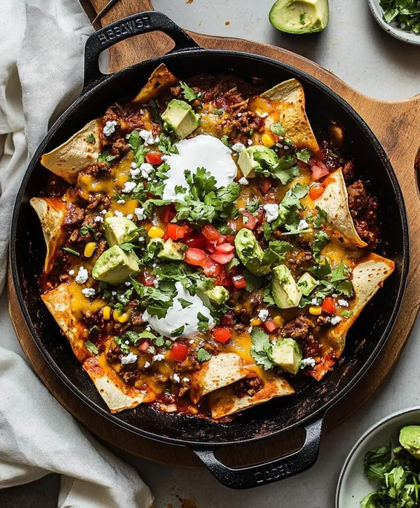 Beef Skillet Enchiladas Recipe