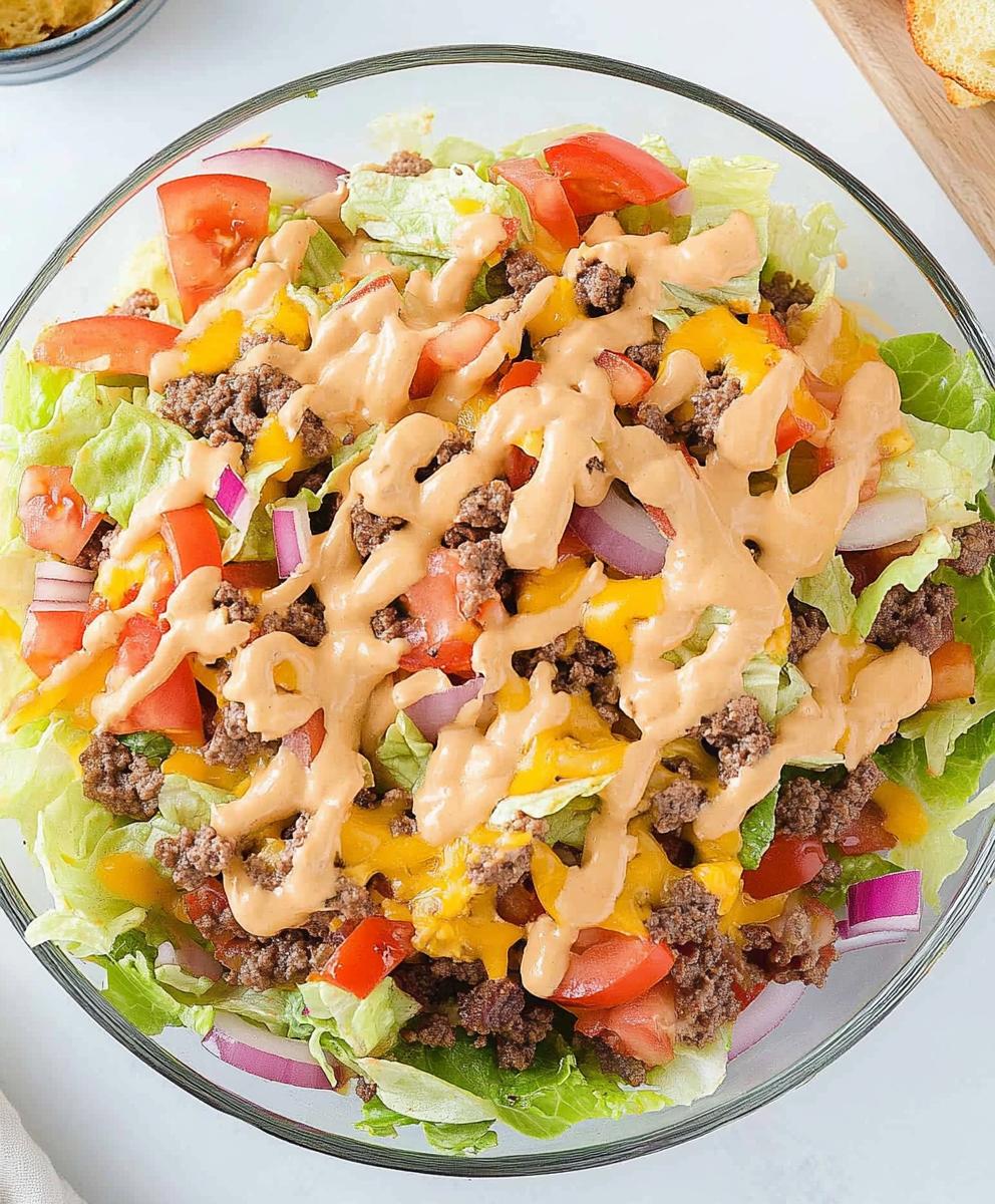 Big Mac Salad (cheeseburger Salad) Recipe