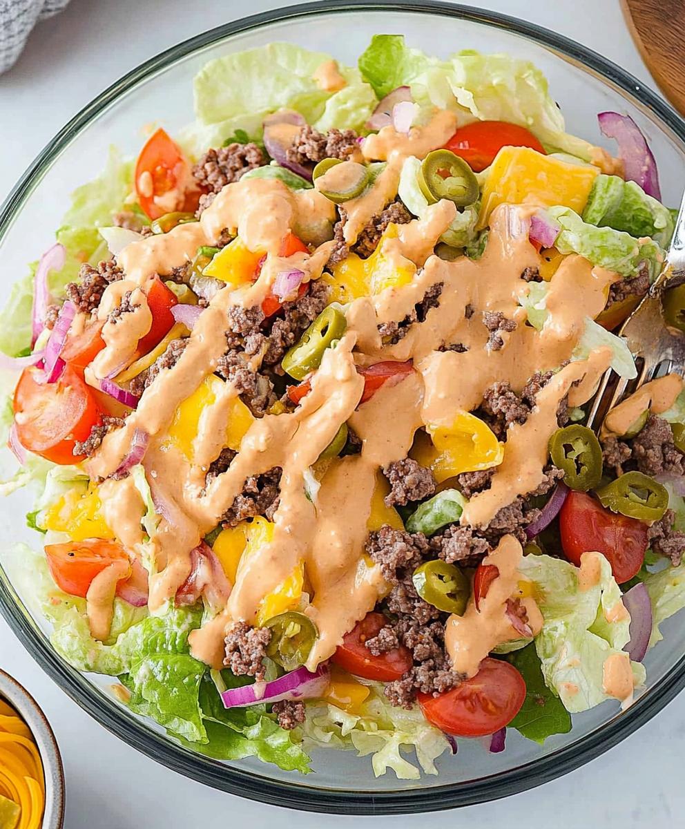 Big Mac Salad (cheeseburger Salad) Recipe
