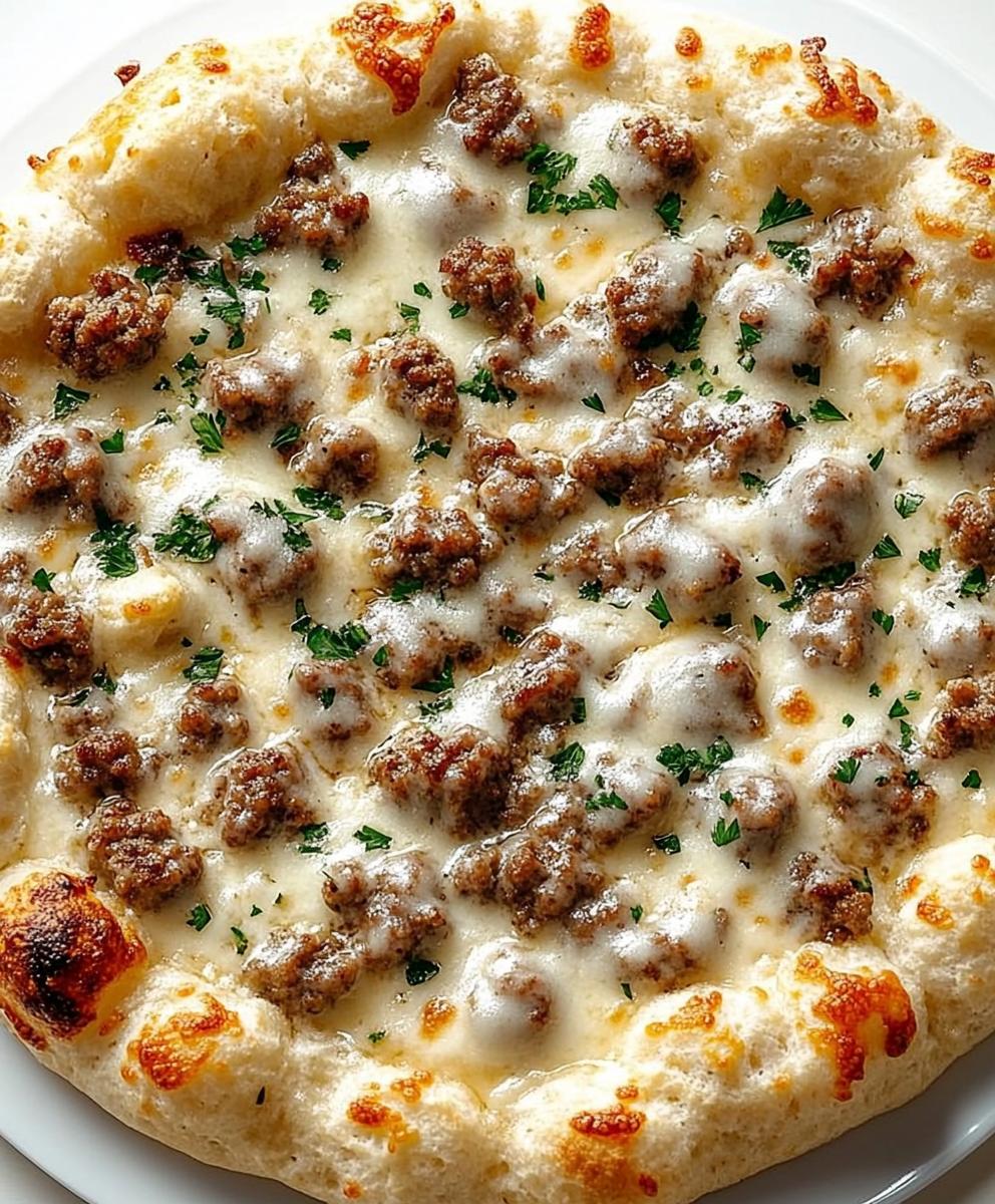 Biscuits And Sausage Gravy Breakfast Pizza Recipe
