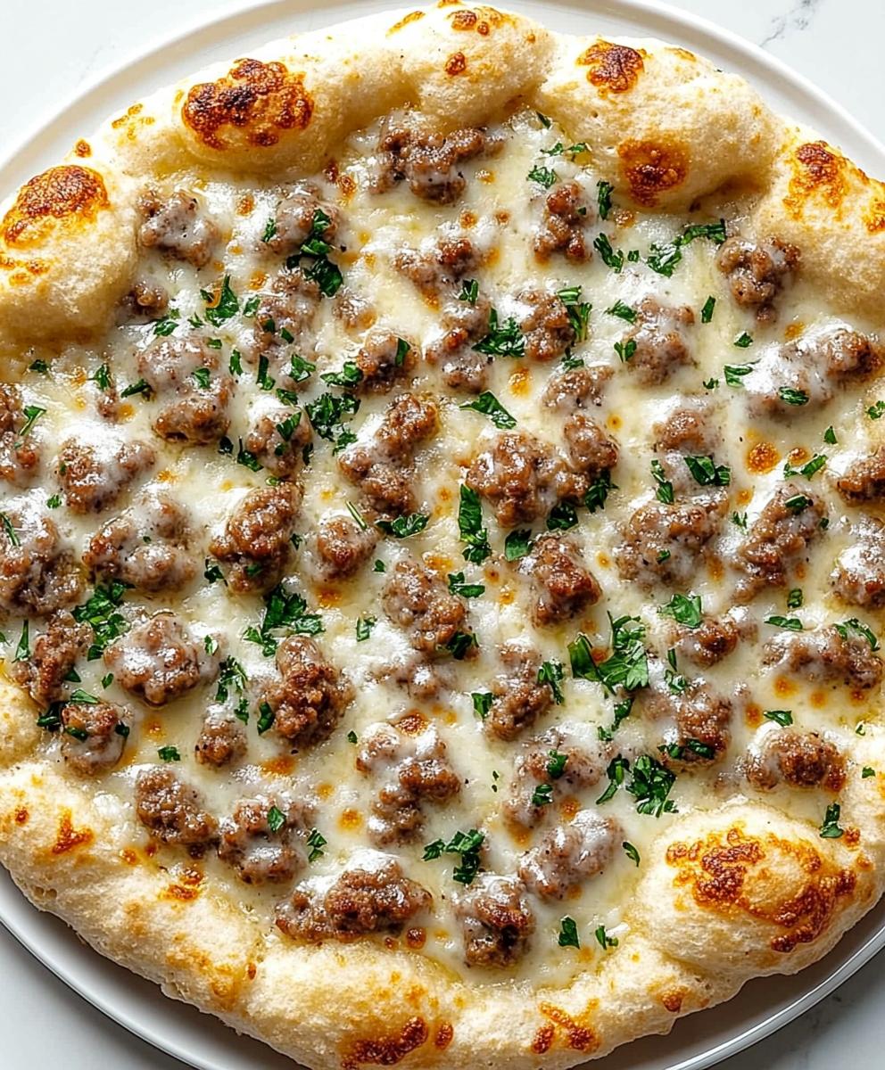 Biscuits And Sausage Gravy Breakfast Pizza Recipe