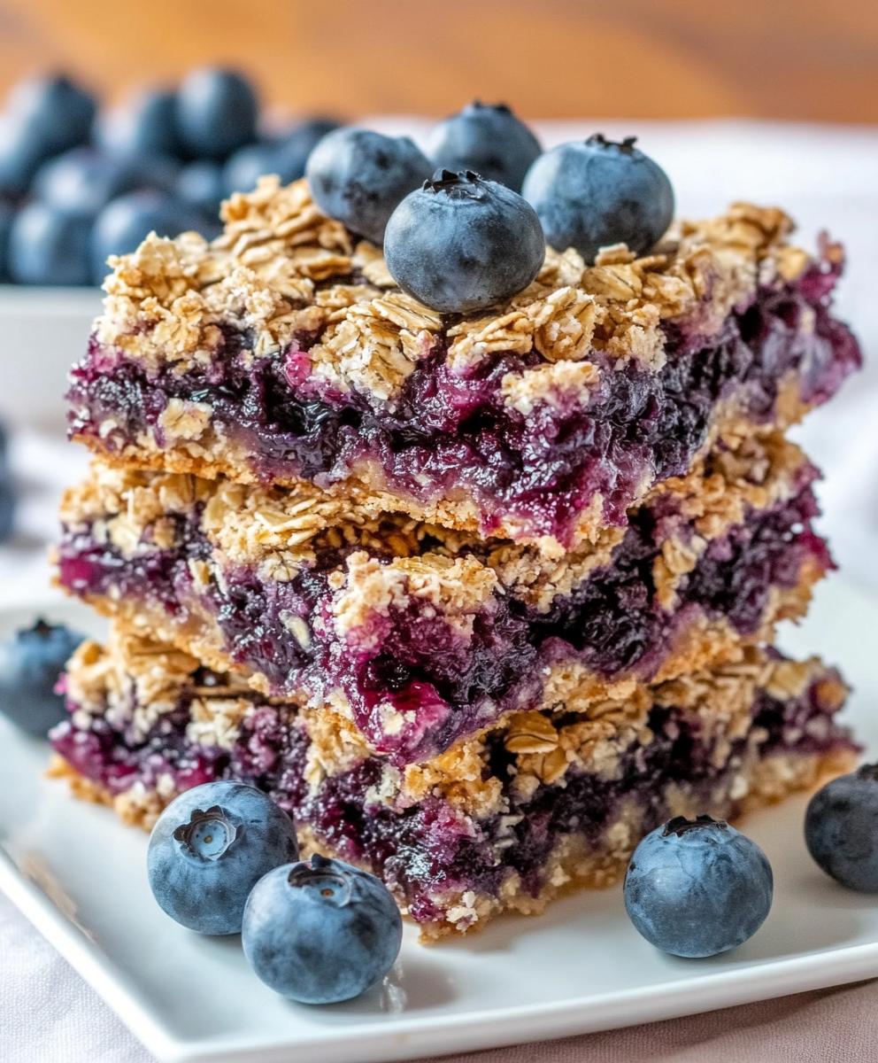 Blueberry Oatmeal Bars Recipe