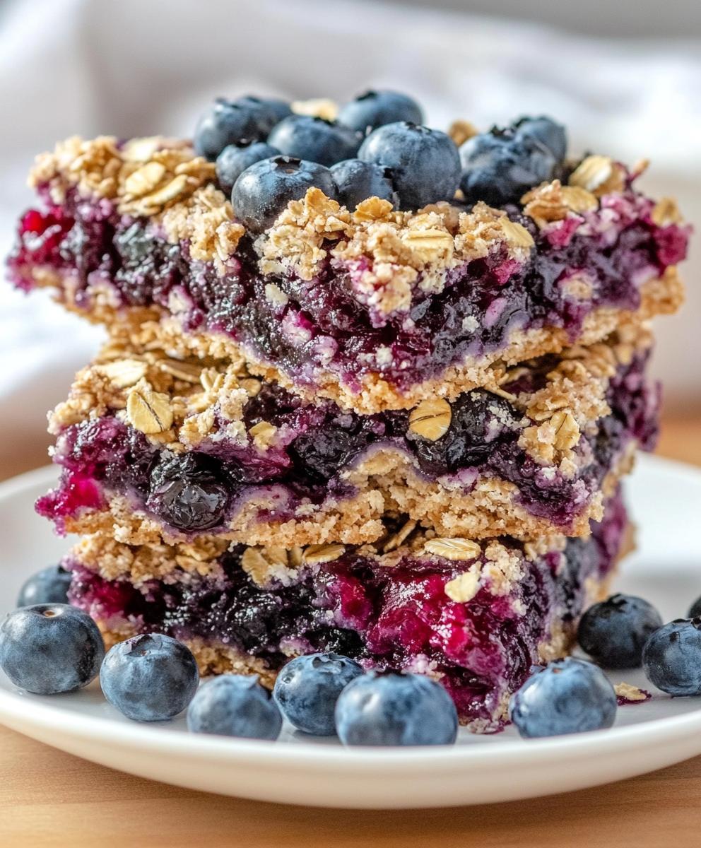 Blueberry Oatmeal Bars Recipe