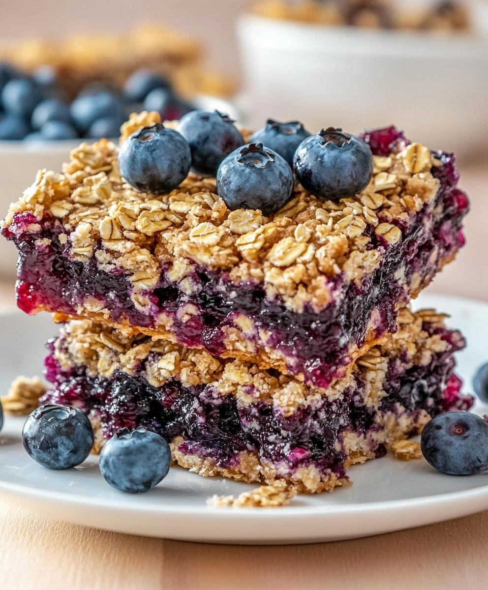 Blueberry Oatmeal Bars Recipe