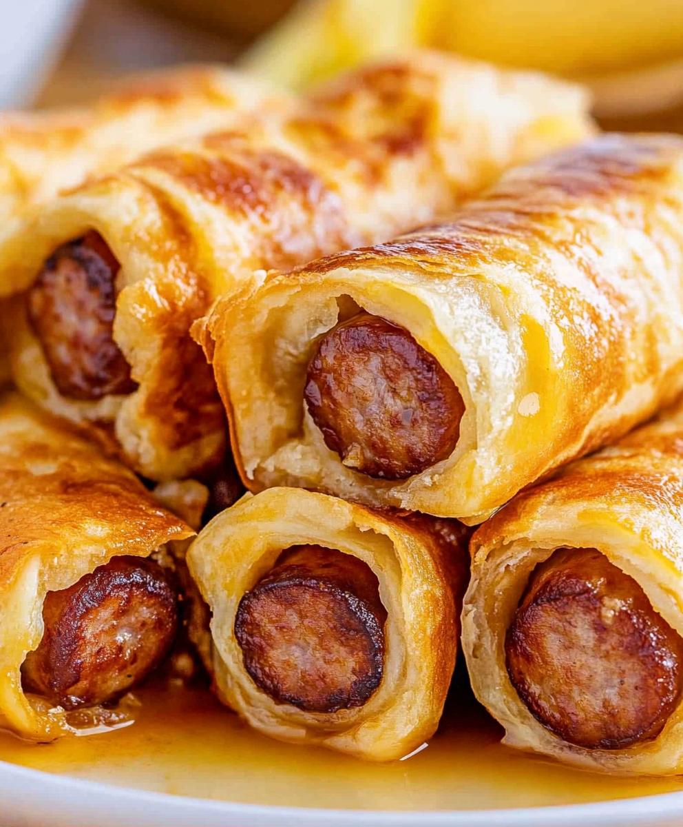 British Breakfast Sausage Rolls (pigs In A Blanket) Recipe
