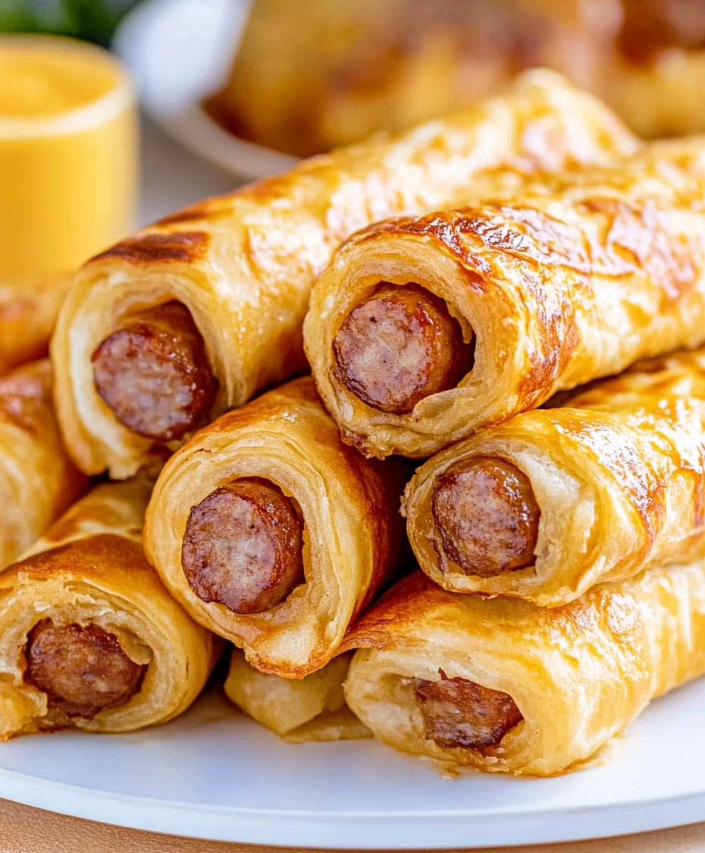 British Breakfast Sausage Rolls (pigs In A Blanket) Recipe