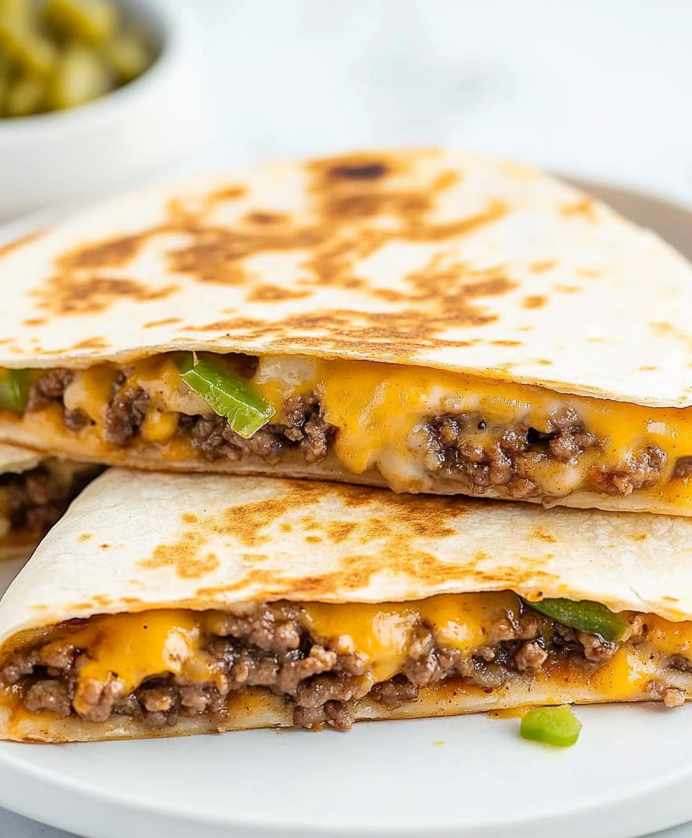 Cheeseburger Quesadilla Recipe