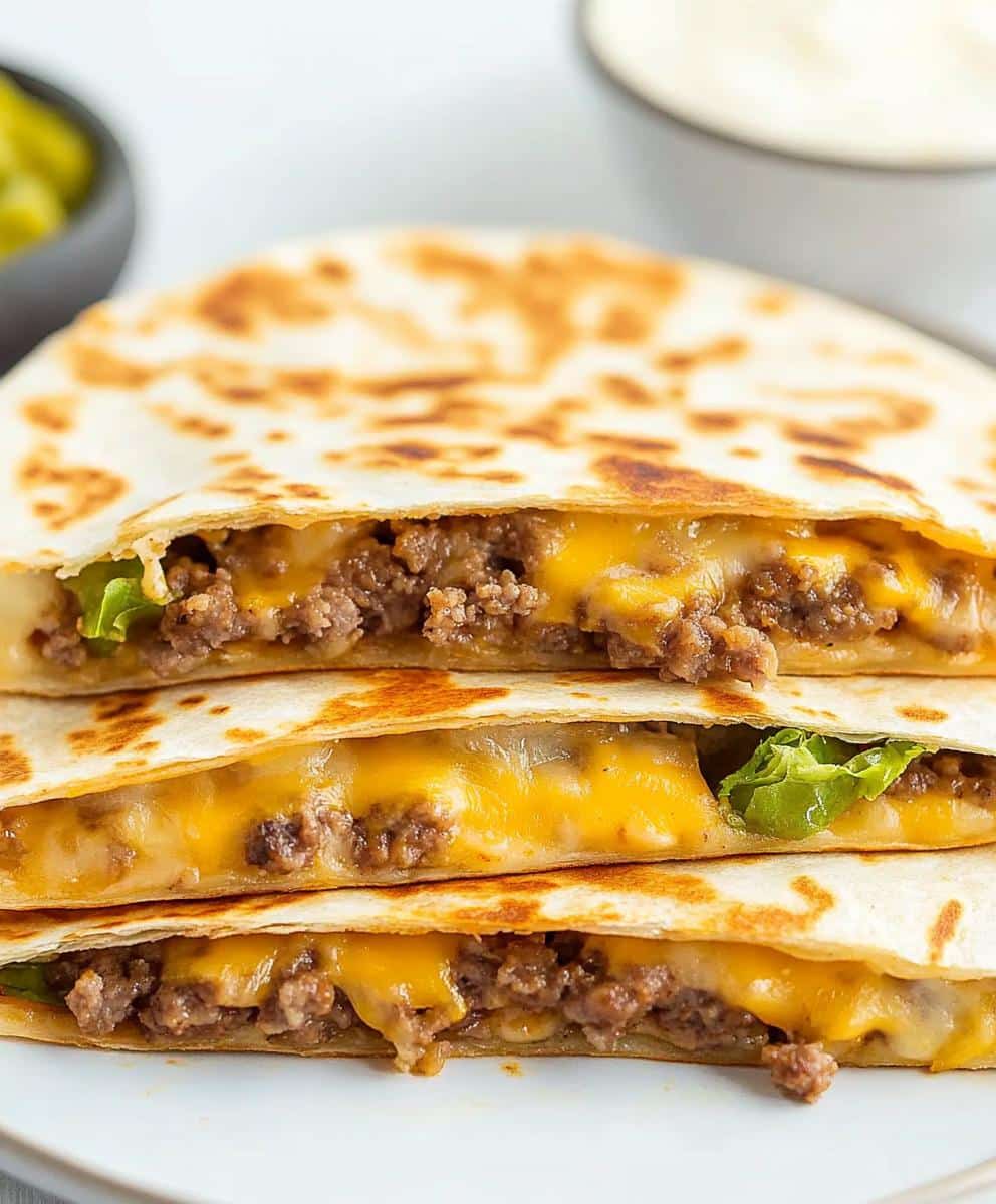 Cheeseburger Quesadilla Recipe