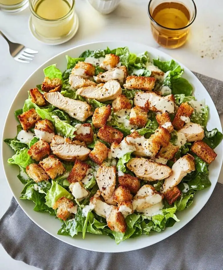 Chicken Caesar Salad With Homemade Croutons Recipe