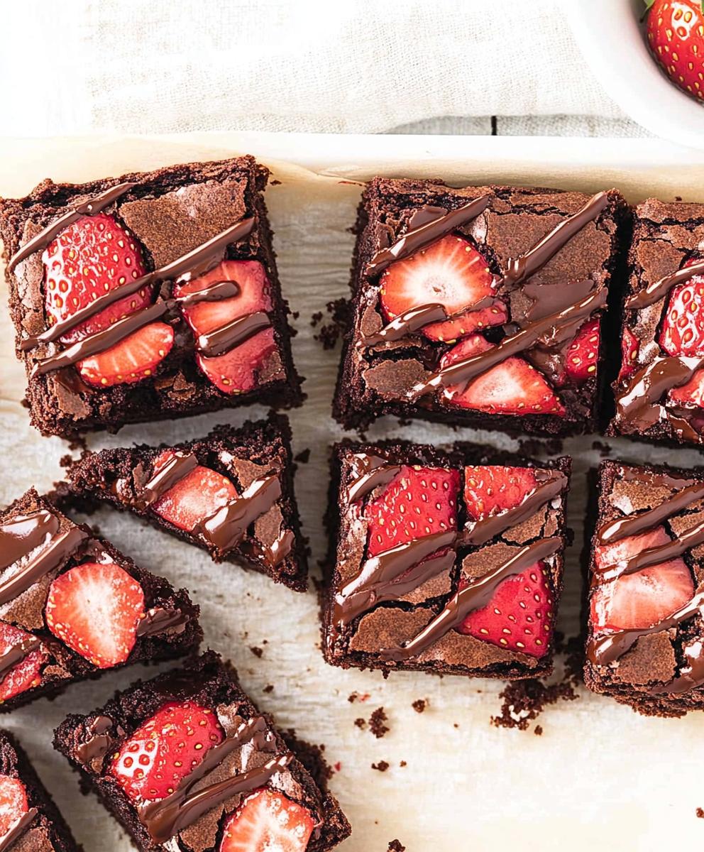 Chocolate Covered Strawberry Brownies Recipe