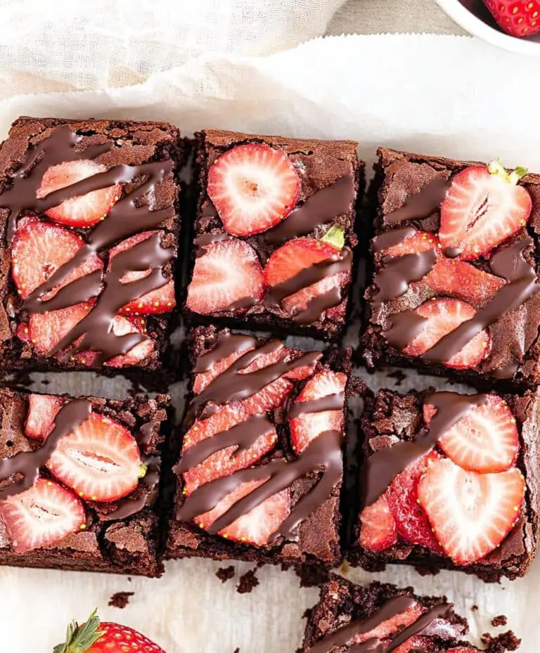Chocolate Covered Strawberry Brownies Recipe