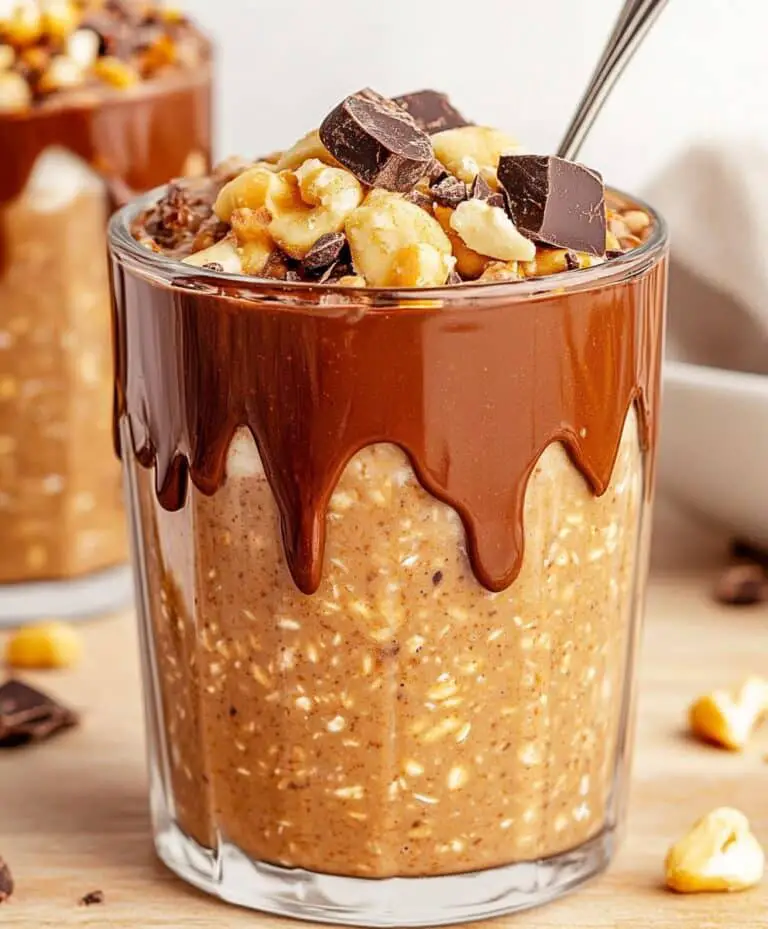 Chocolate Peanut Butter Overnight Oats Recipe