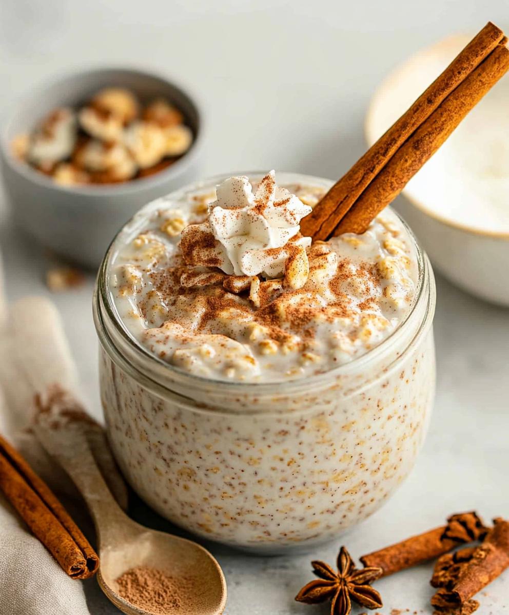 Cinnamon Roll Overnight Oats Recipe