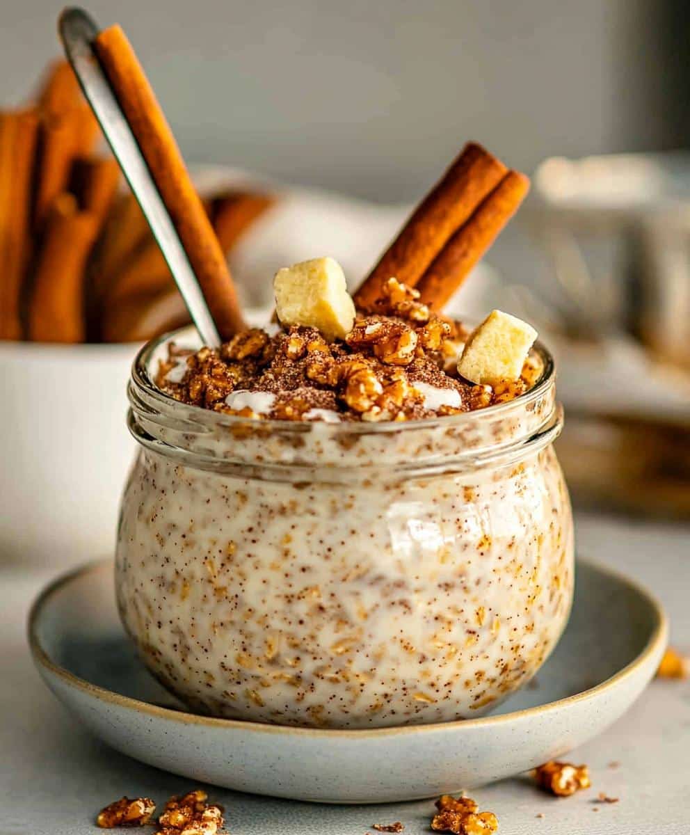 Cinnamon Roll Overnight Oats Recipe