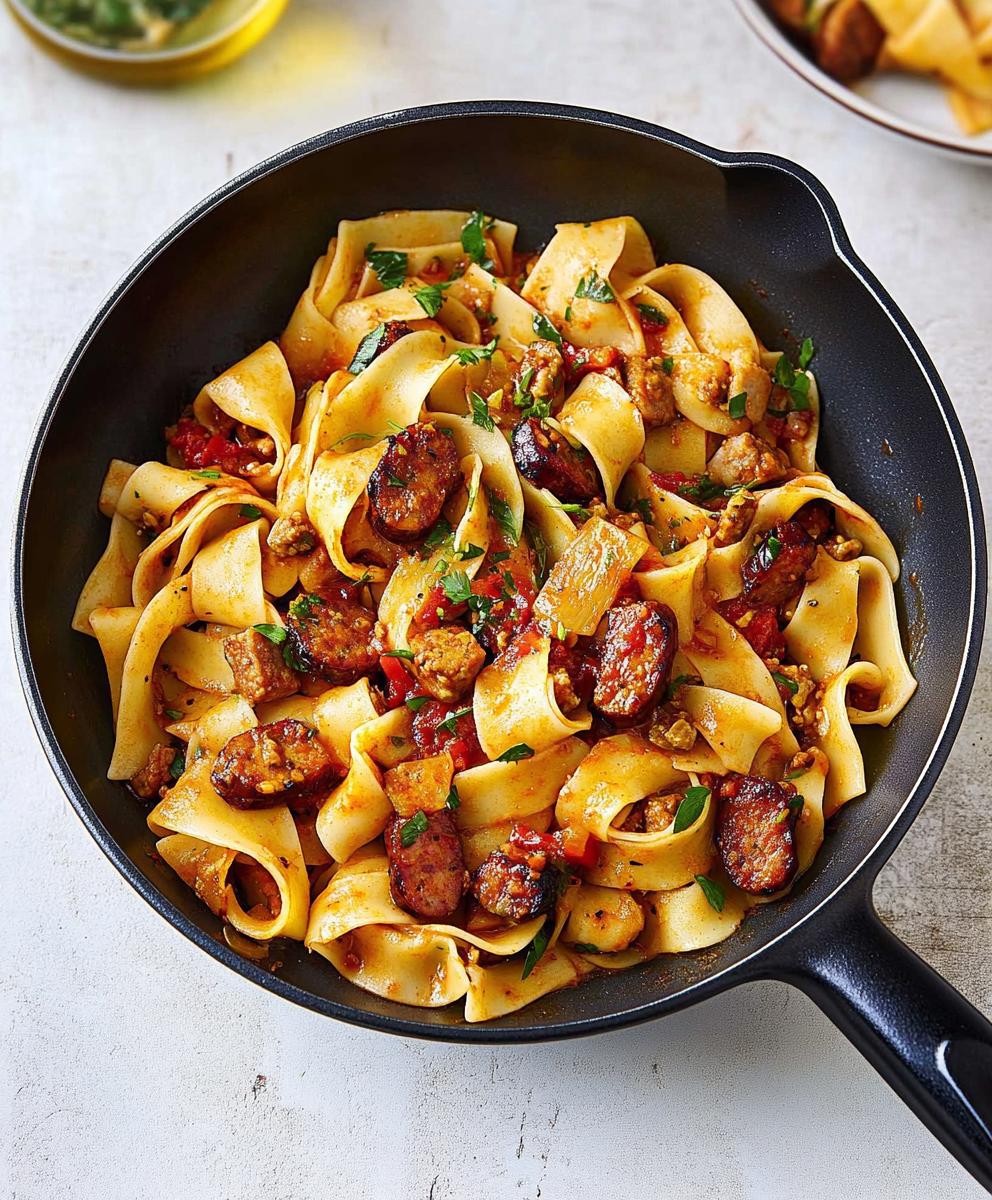 Creamy Calabrian Chili Pappardelle With Sausage & Fennel Recipe