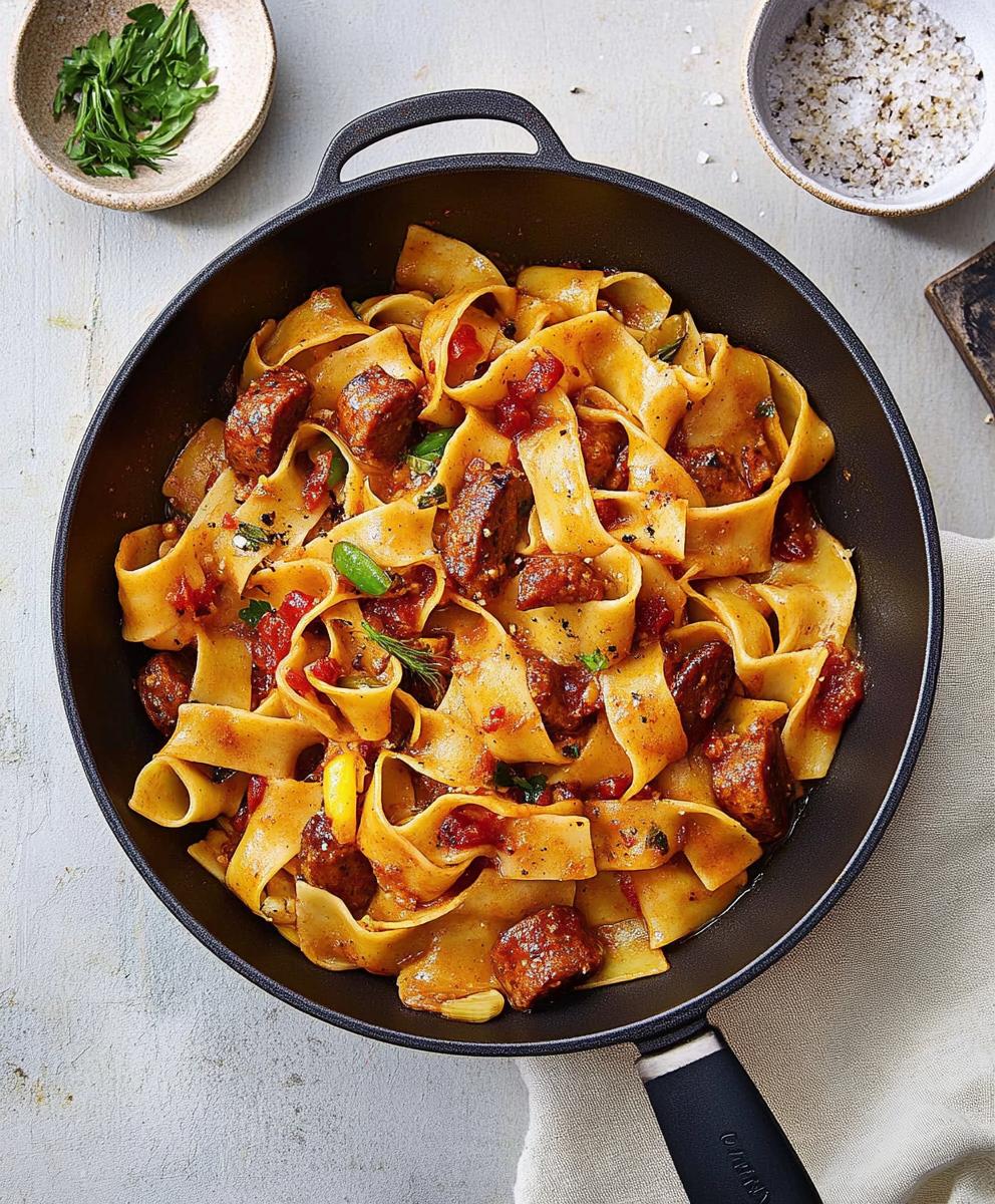 Creamy Calabrian Chili Pappardelle With Sausage & Fennel Recipe